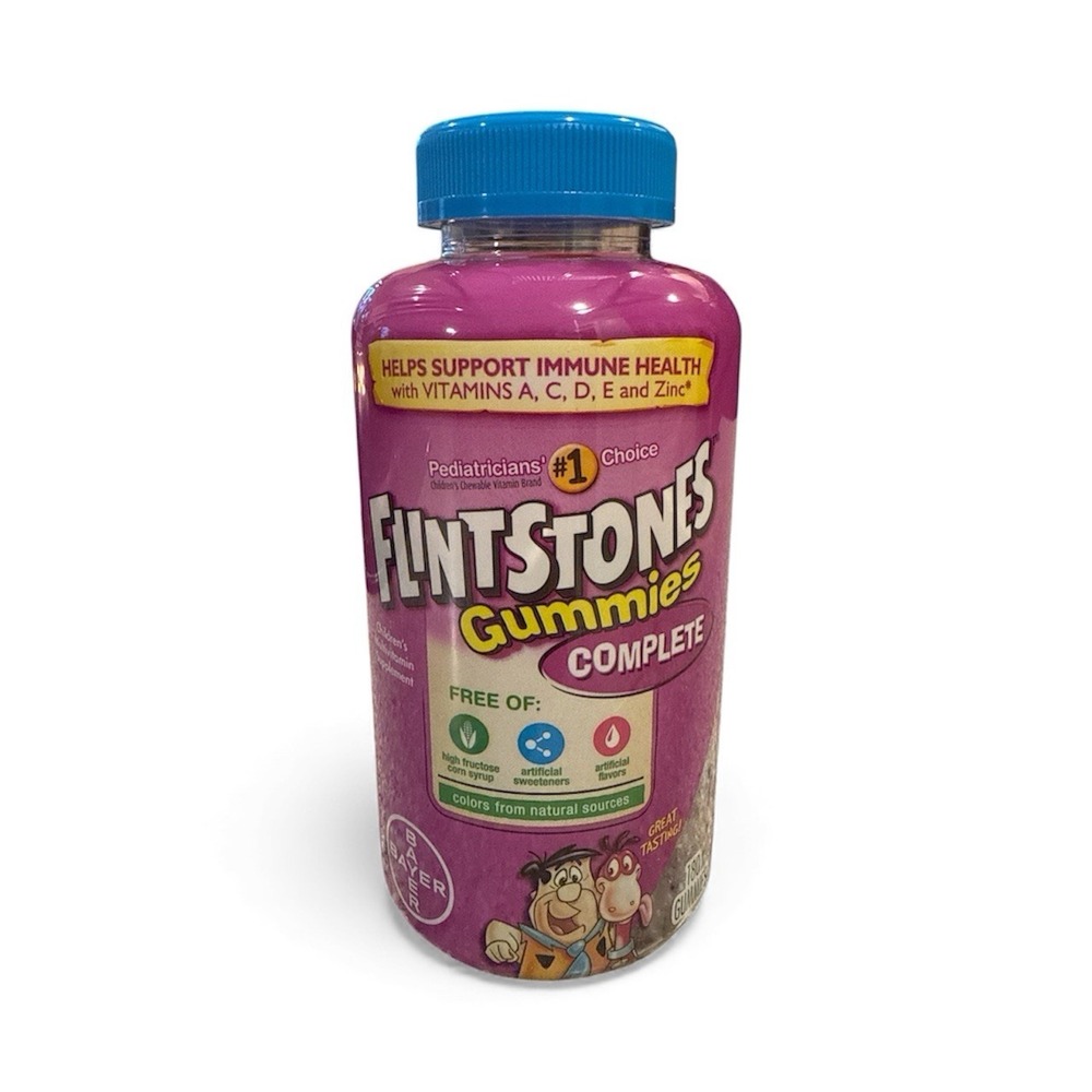 Flintstones Kids Gummies Complete Multivitamins Mixed Fruit 180 Gummies Exp 8/26